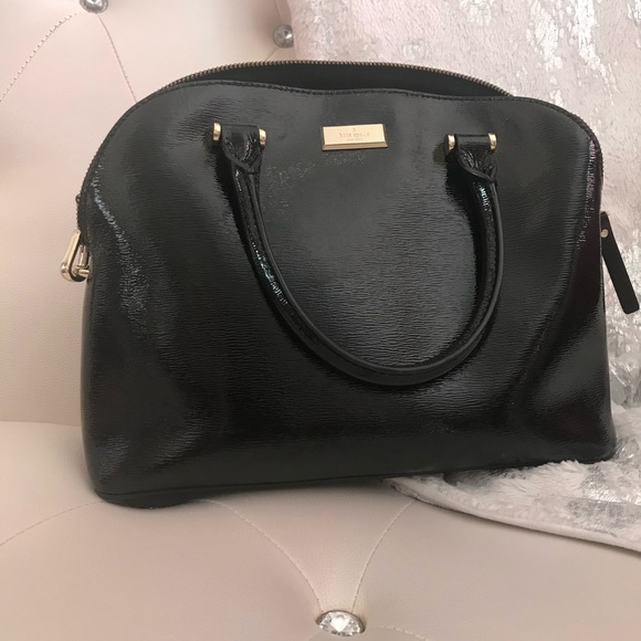 Kate Spade Bixby Place Carli Black Patent Leather Satchel Handbag Crossbody - Picture 9 of 13